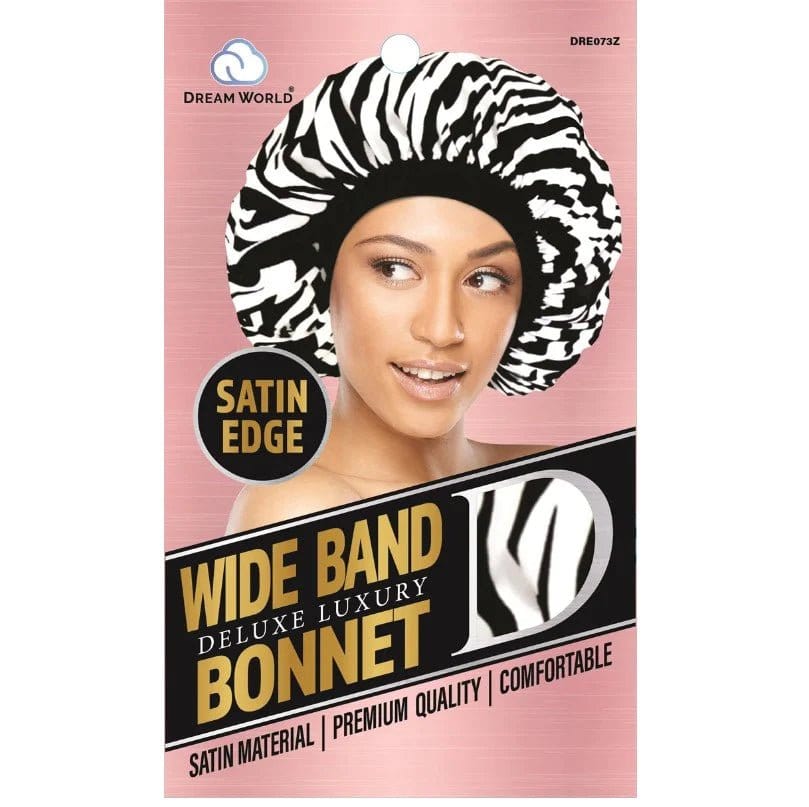 Dream World - Bonnet en Satin Bande XL Zebra- DRE073Z - Dream World - Ethni Beauty Market
