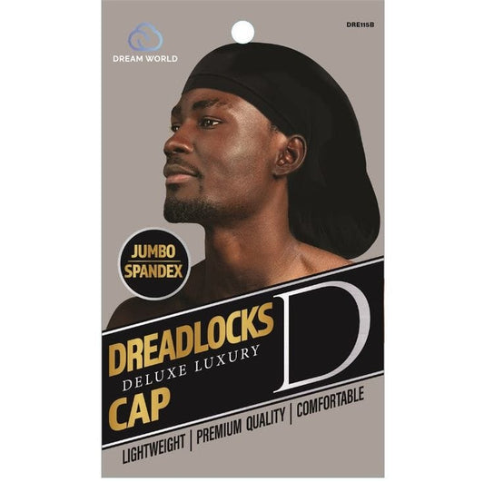 Dream World - Black satin Dreadlocks bonnet - One size - DRE115B - Dream World - Ethni Beauty Market
