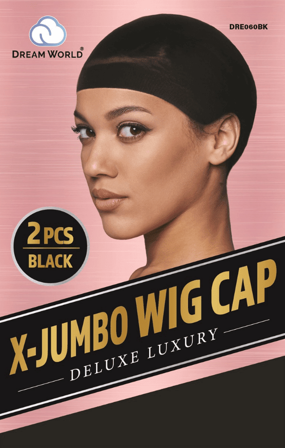 Dream World - 2-piece XL Black Under Wig Cap - DRE060BK - Dream World - Ethni Beauty Market