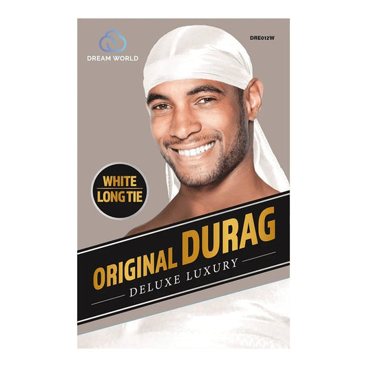 Dream World - White Men's Durag - One Size - DRE012W - Dream World - Ethni Beauty Market