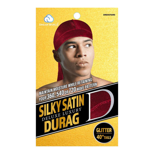 Dream World - Men's Durag Satin Burgundy Shiny - One Size - DRE007GRD - Dream World - Ethni Beauty Market
