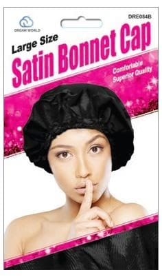 Dream World - Bonnet en satin noir - DRE083B - Dream World - Ethni Beauty Market