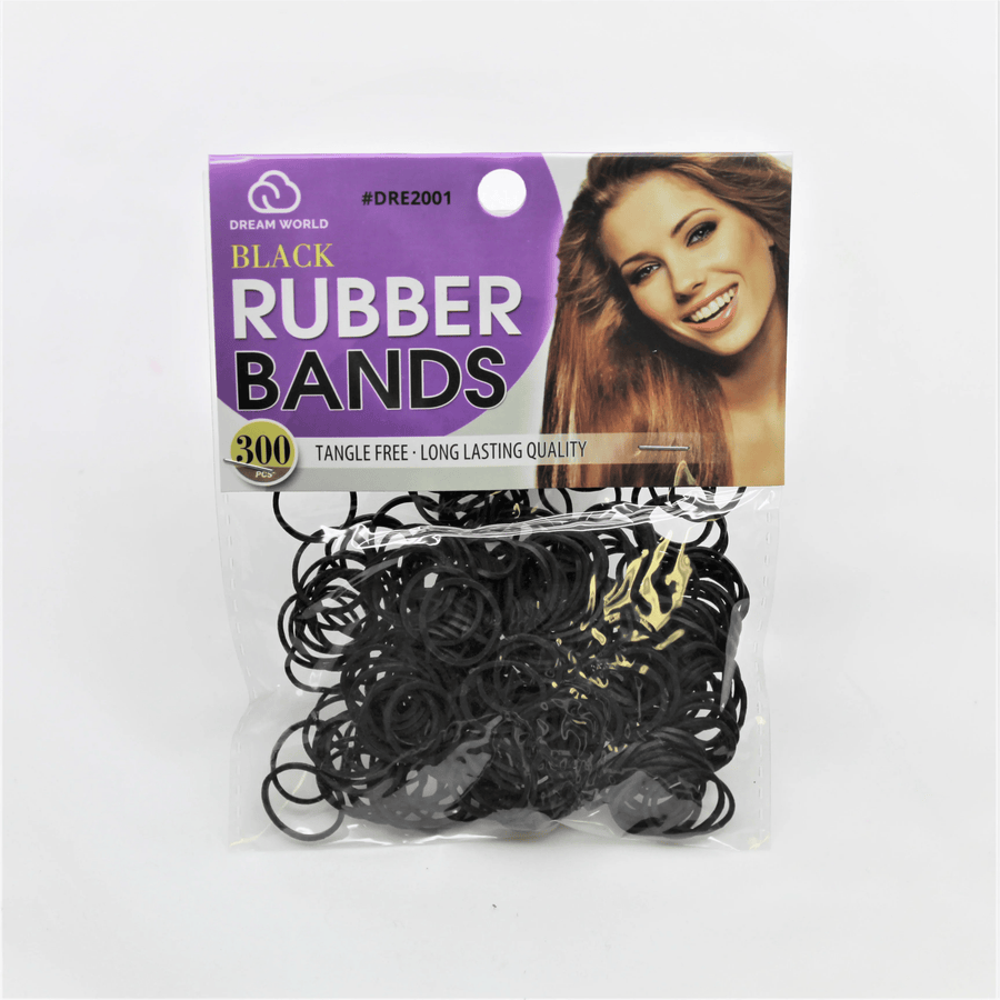 Dream World - Lot de 300 élastiques noir pour cheveux - 20g - Dream World - Ethni Beauty Market