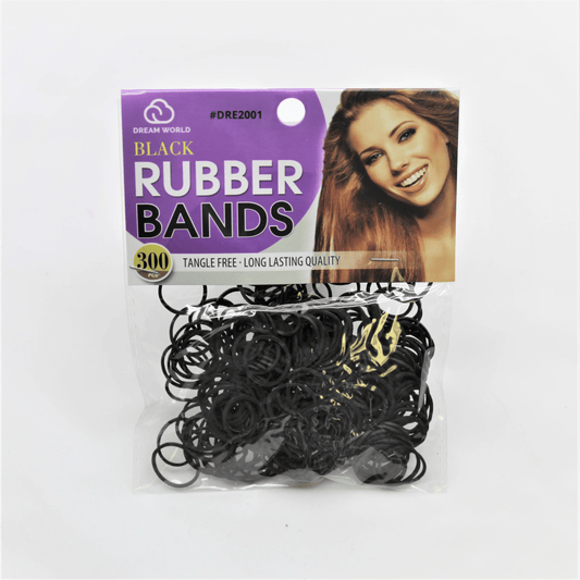 Dream World - Pack of 300 black hair elastics - 20g - Dream World - Ethnic Beauty Market