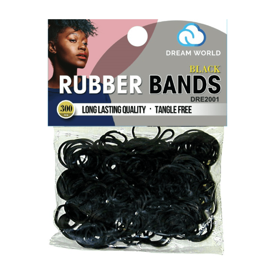 Dream World - Lot de 300 élastiques noir pour cheveux - 20g - Dream World - Ethni Beauty Market