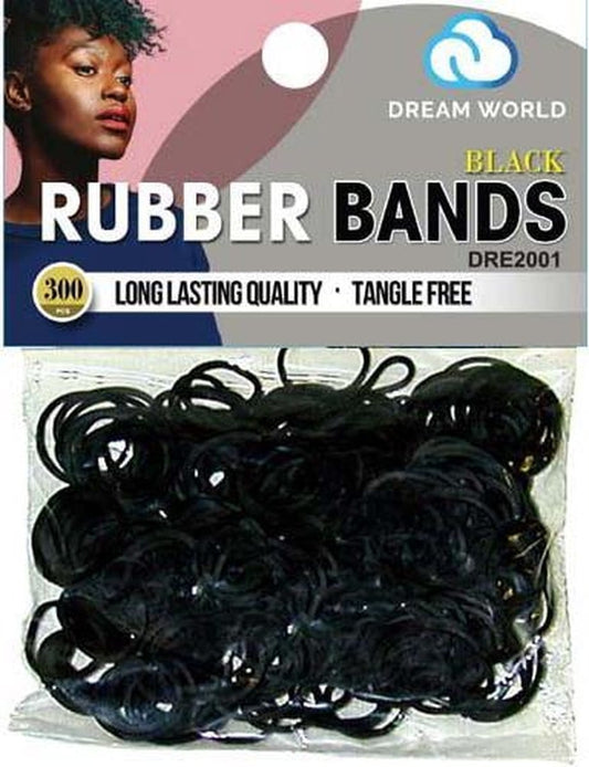 Dream World - Pack of 300 black hair elastics - 20g - Dream World - Ethni Beauty Market