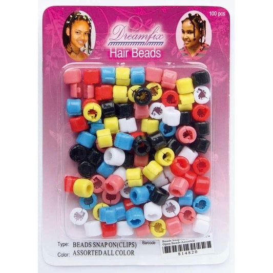 Dreamfix - Perles pour cheveux "colorées" - 100 pcs (différents coloris) - Dreamfix - Ethni Beauty Market