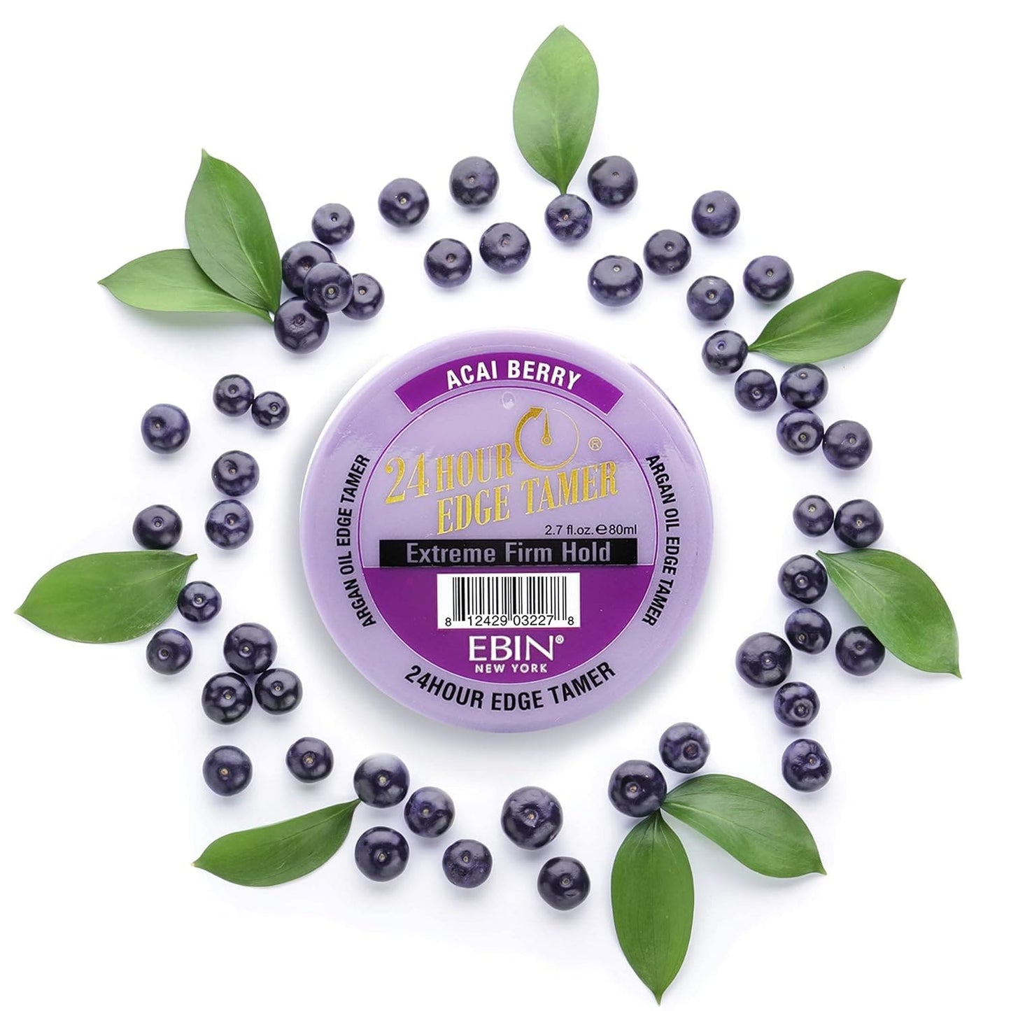 Ebin Baume fixateur de bords à tenue extrêmement ferme 24 heures Açaï Berry  80ml - Ebin - Ethni Beauty Market