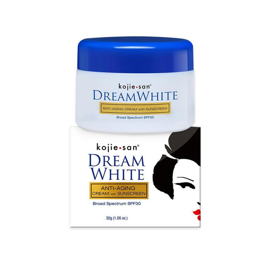 Ethni Beauty Market Crème Anti-âge Kojie San - Crème Hydratante Pour Le Visage "Dream White Anti-Aging Cream With Sunscreen" 30g