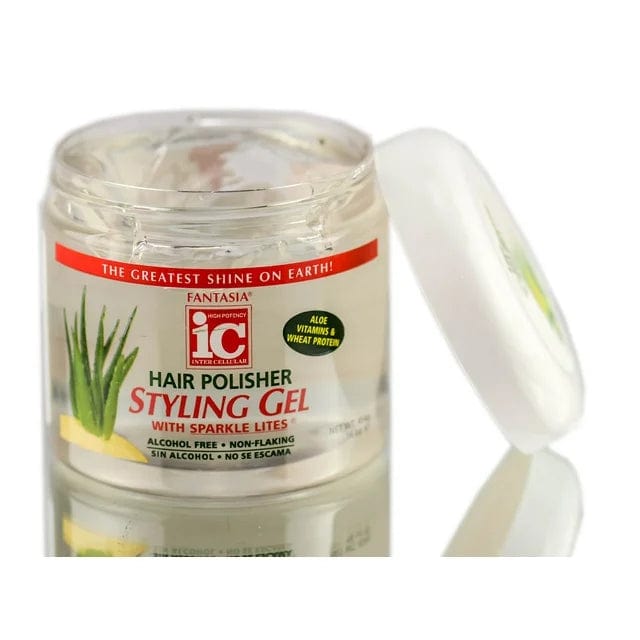 Fantasia IC - Hair Polisher Styling Gel with Sparkle Lites Aloe Vitamin E Protein 16oz -473ml - Fantasia IC - Ethni Beauty Market