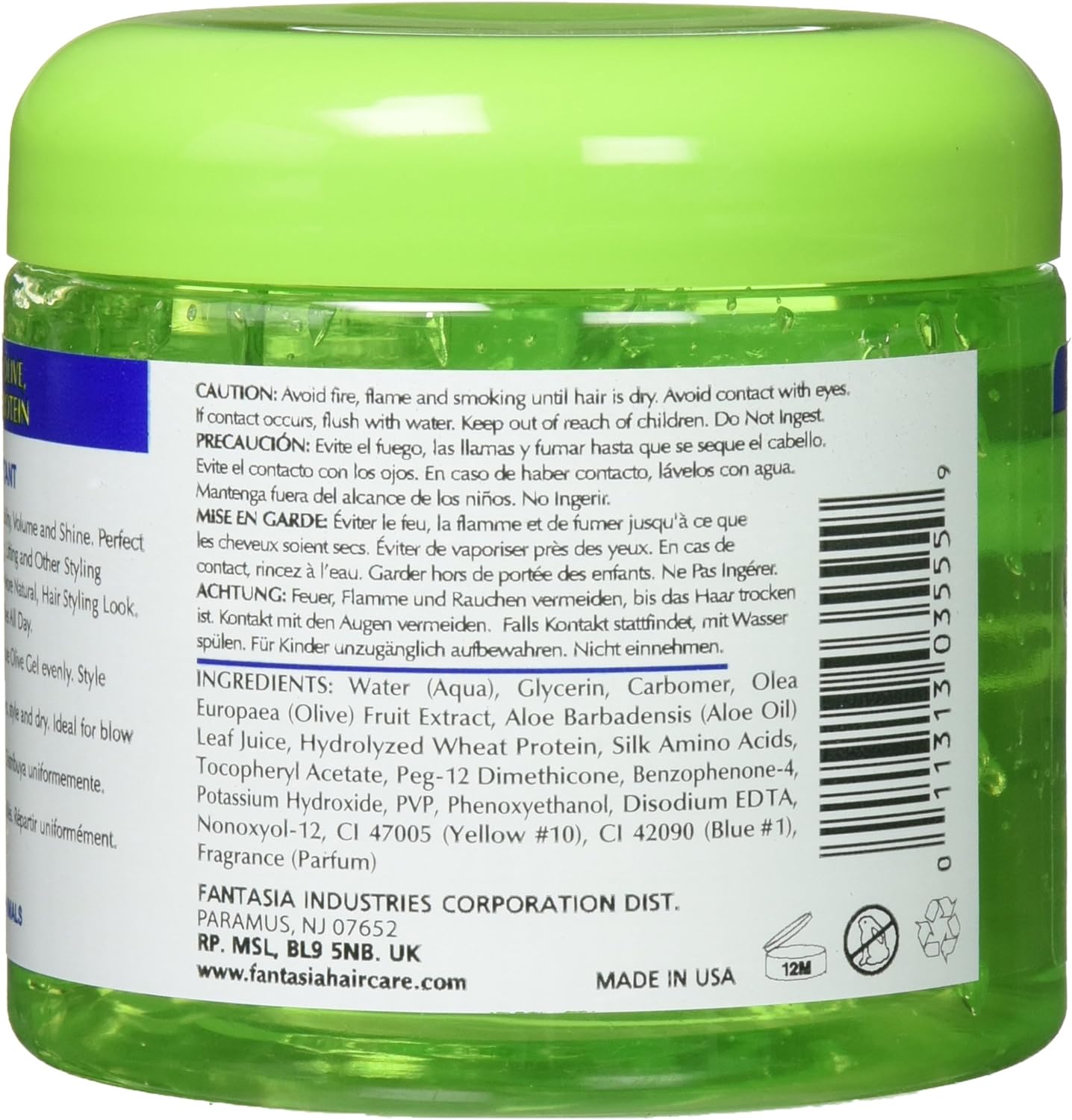 Fantasia IC - Olive Oil Styling Gel 16oz - 454g - Fantasia IC - Ethni Beauty Market