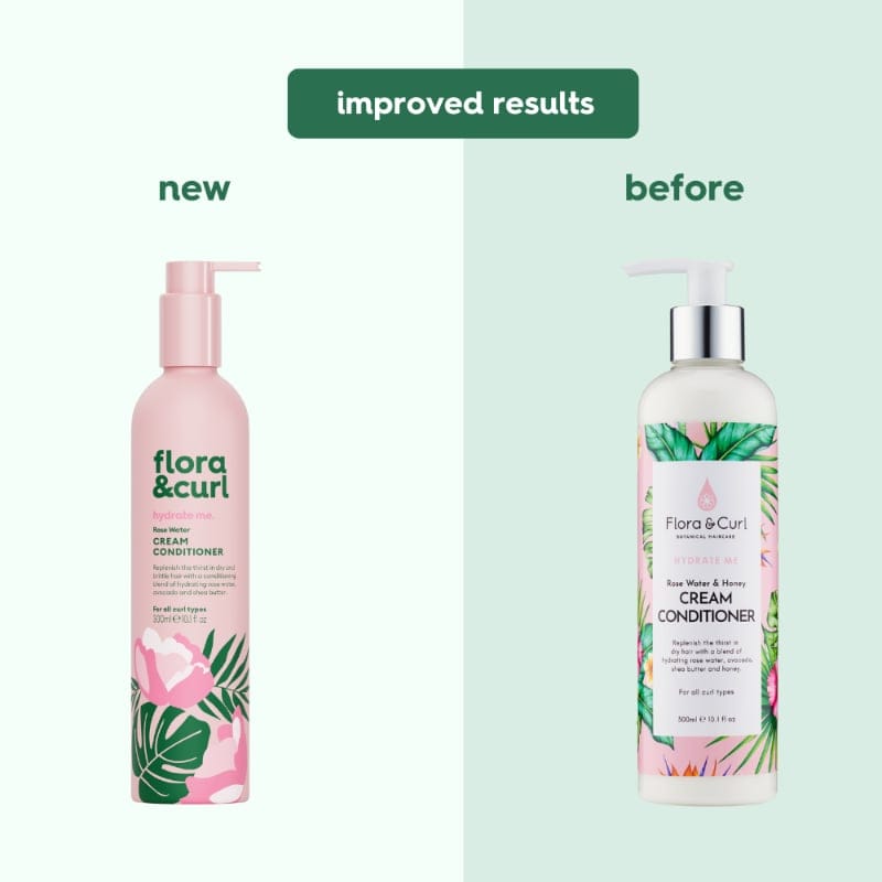 Flora & Curl - Hydrate me - Après-shampoing "Organic rose & Honey" - 300 ml - Flora & Curl - Ethni Beauty Market
