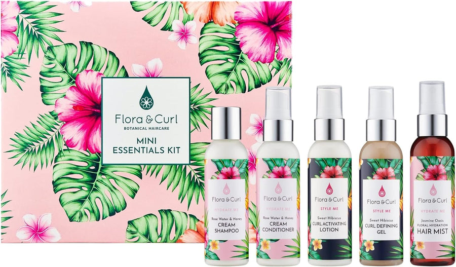 Flora & Curl - Mini kit de soins capillaires essentiels à base de plantes - Flora & Curl - Ethni Beauty Market