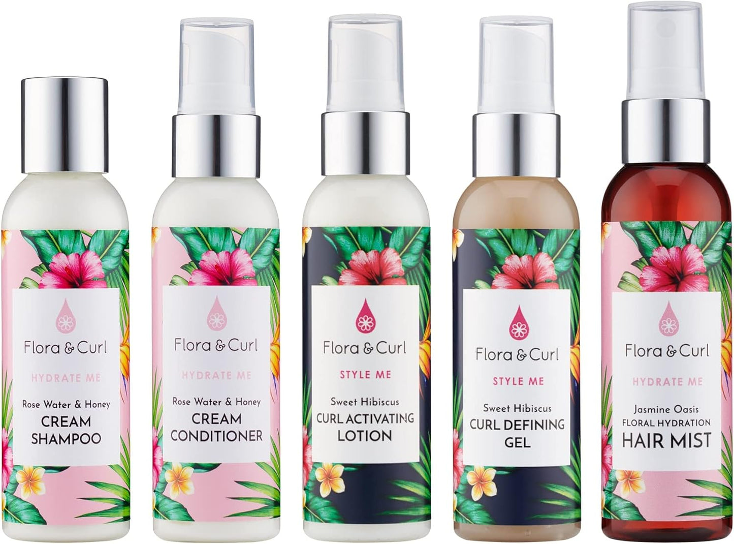 Flora & Curl - Mini kit de soins capillaires essentiels à base de plantes - Flora & Curl - Ethni Beauty Market