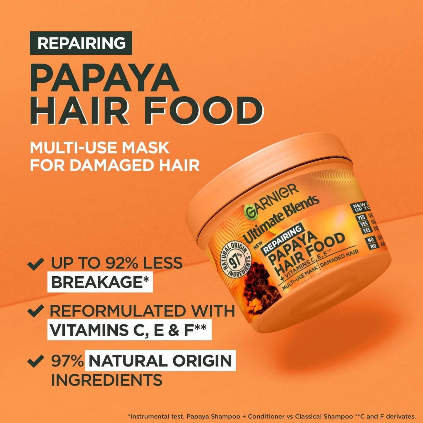 Garnier - Ultimate Blends- Masque soin à la Papaye et Amla 3-in-1 vegan 390ml - Garnier - Ethni Beauty Market