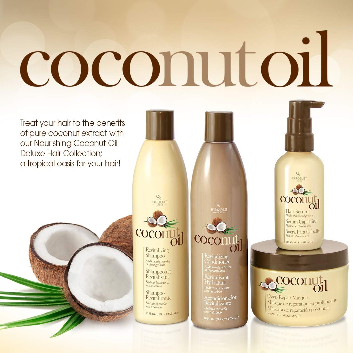 Hair Chemist - Revitalisant hydratant à l'huile de coco- 296ml - Hair Chemist - Ethni Beauty Market