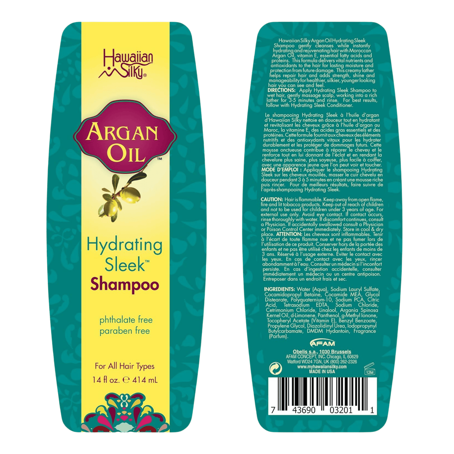 Hawaiian Silky - Après Shampoing Hydratant À L'Huile 414ml - Hawaiian Silky - Ethni Beauty Market