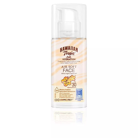Hawaiian Tropic - Silk effect face sunscreen spf 30 (silk air soft face sun lotion) - 50 ml - Hawaiian Tropic - Ethni Beauty Market