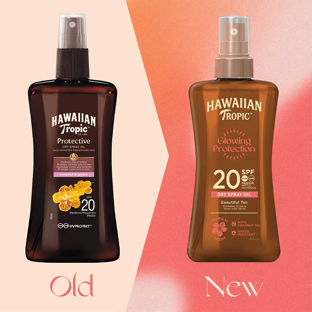 Hawaiian Tropic Huile bronzante Hawaiian Tropic - Tropical Huile Sèche Protectrice SPF20 "Dry Spray Oil" 200ml