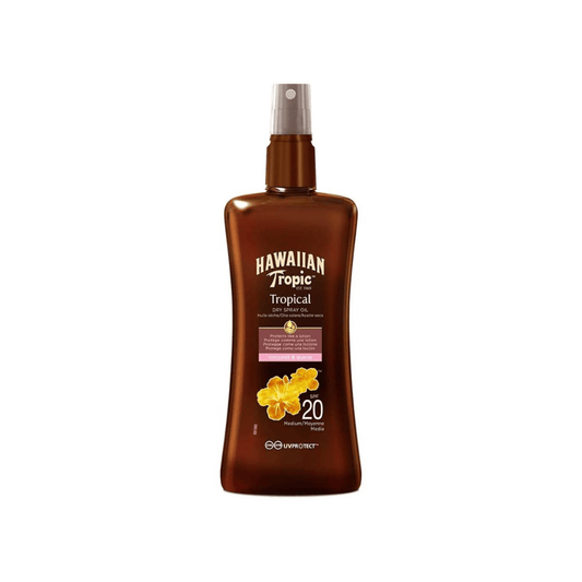 Hawaiian Tropic Huile bronzante Hawaiian Tropic - Tropical Huile Sèche Protectrice SPF20 "Dry Spray Oil" 200ml