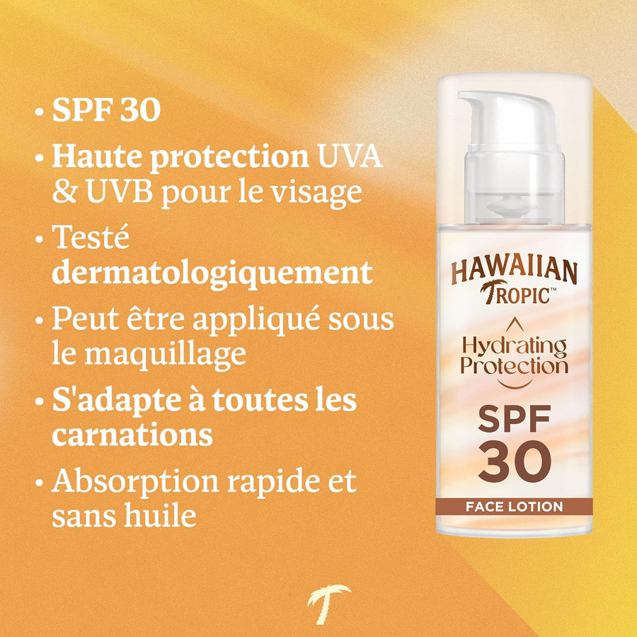 Hawaiian Tropic - Moisturizing & Light Protective Lotion Spf 30 - Face - 50ml - Hawaiian Tropic - Ethni Beauty Market