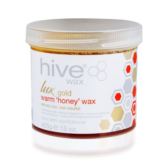 Hive - "Lux Gold" hot depilatory honey wax (lux gold warm honey wax) - 425g - Hive - Ethni Beauty Market