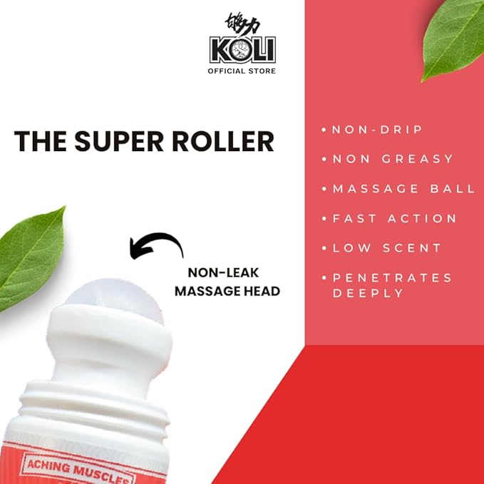 Koli - Pain Relief Massage Roller Très Chaud "Aching Muscles extra power super warm" 60 ml - Koli - Ethni Beauty Market