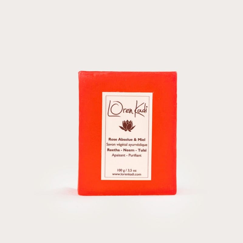 Loren Kadi - Ayurvedic soap "Absolute Rose & Honey" - face & body - (two sizes) - Loren Kadi - Ethni Beauty Market
