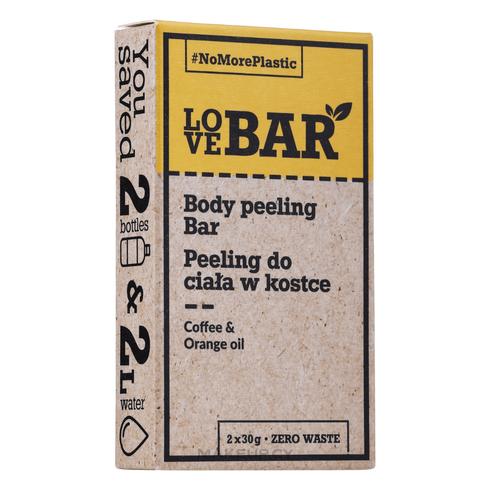 Love Bar Barre de gommage corporel café et orange 2x30g