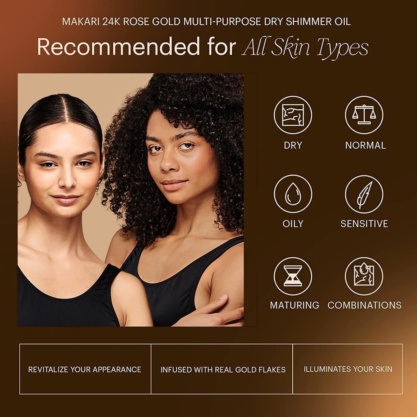 Makari - Huile Sèche Multi-Usage Or Rose 24K - 100ml - Makari - Ethni Beauty Market