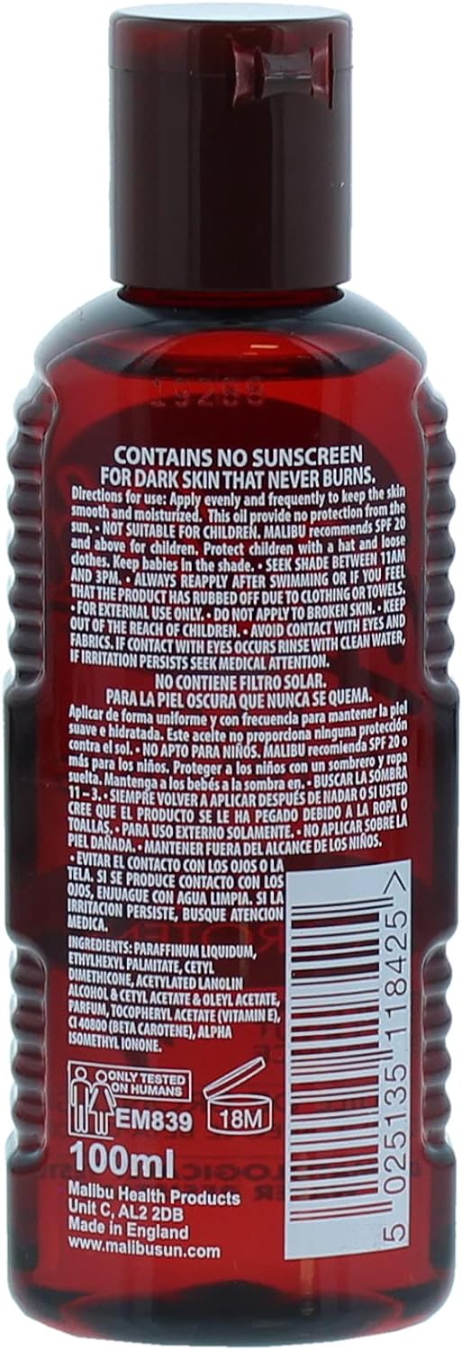 Malibu - Fast Tanning Oil with Beta-Carotene "Fast Tanning Oil Whith Beta Carotene" - 100 ml - Malibu - Ethni Beauty Market