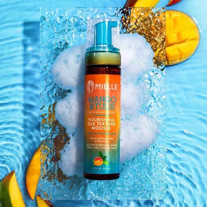 Mielle Organics -  Mousse nourrissante à texture de soie mangue et tulsi (7.5 OZ) - 222 ml - Mielle Organics - Ethni Beauty Market