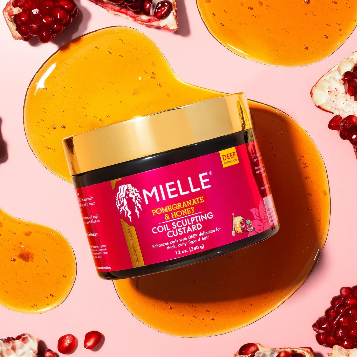 Mielle Organics - Gelée coiffante pour boucles grenade & miel 340g (coil sculpting custard) - Mielle Organics - Ethni Beauty Market