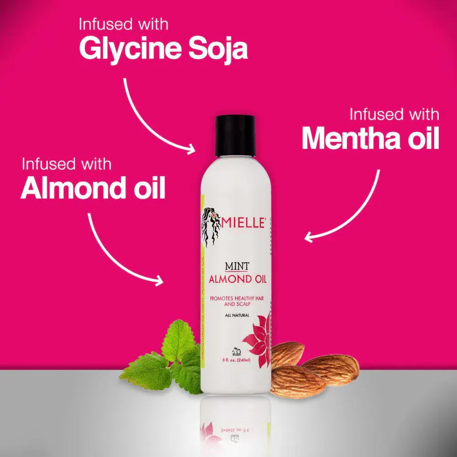 Mielle Organics - Huile d'amande mentholée "Almond oil Mint" - 240ml - Mielle Organics - Ethni Beauty Market