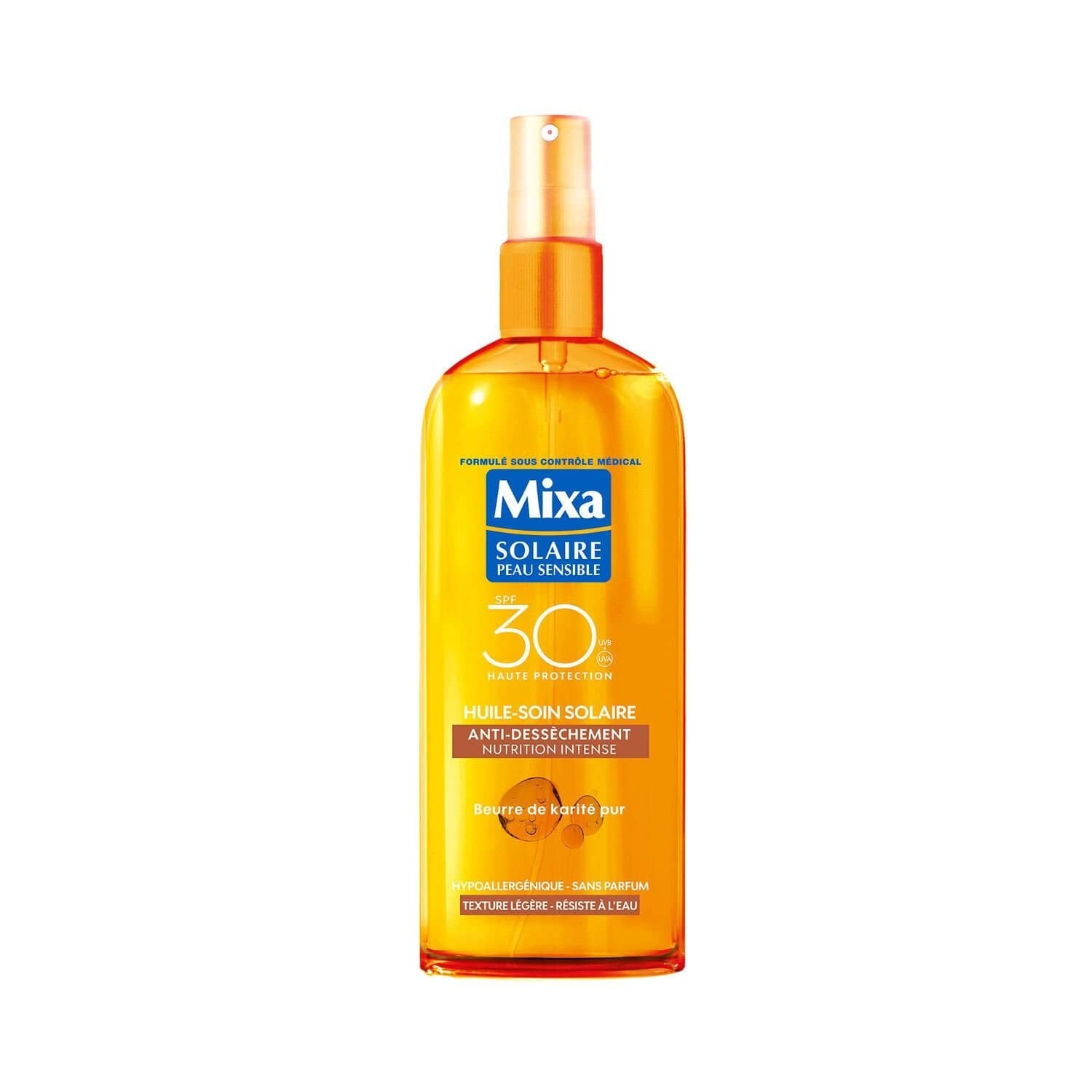 Mixa Huile bronzante Mixa - Huile Soins Solaire  Huile de Karité Pur SPF30