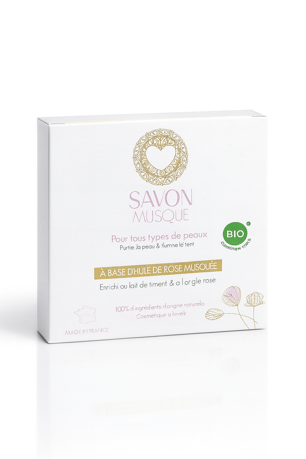 Musc Intime — Savon Masque Purificateur pour le visage à la Rose Musquée – 100g - Musc Intime - Ethni Beauty Market
