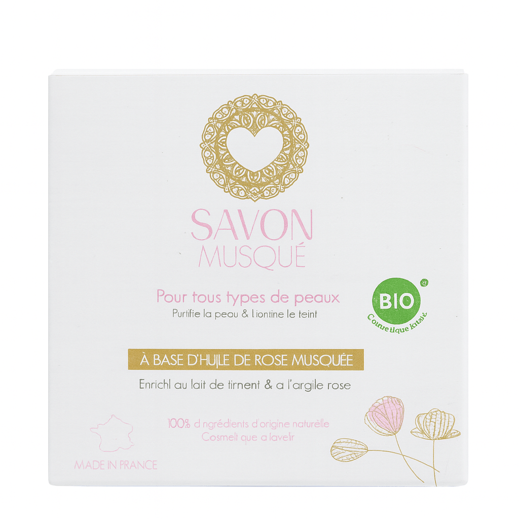 Musc Intime — Savon Masque Purificateur pour le visage à la Rose Musquée – 100g - Musc Intime - Ethni Beauty Market