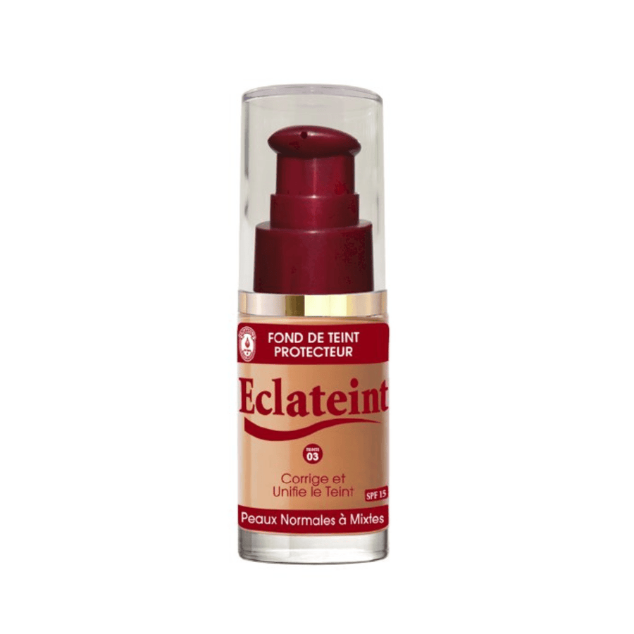 Eclateint - Fond de Teint Peaux Normales à Mixtes SPF15 30ml (teinte 03) - Plantil - Ethni Beauty Market