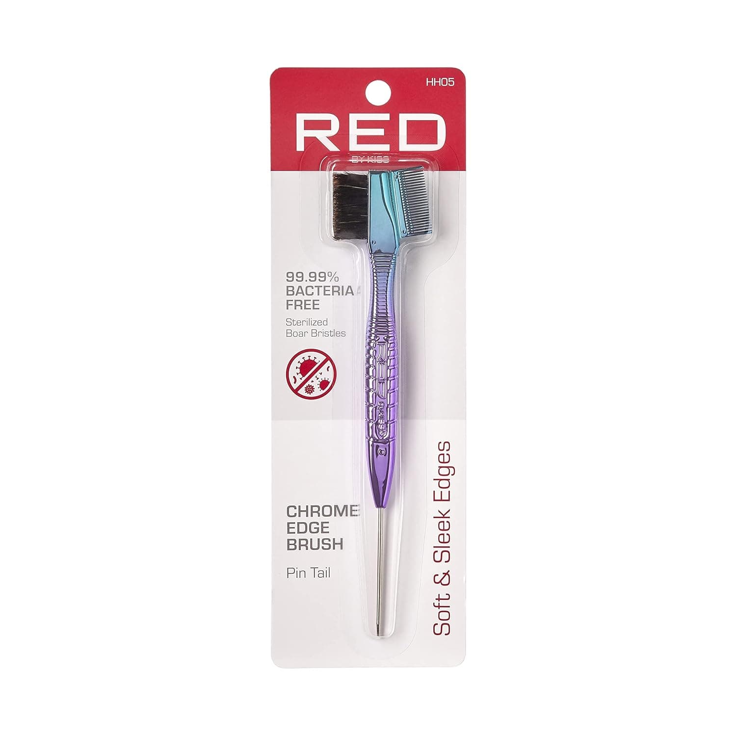 Red By Kiss - Brosse à Queue à Bord Chromé HH05 "Chrome Egde Brush HH05" - Red By Kiss - Ethni Beauty Market