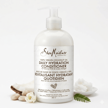 Shea Moisture - Après-Shampoing Hydratant 100% Huile De Noix De Coco (Plusieurs contenances disponibles) - Shea Moisture - Ethni Beauty Market