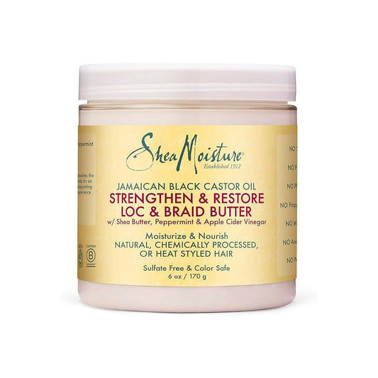 Shea Moisture - Moisturizing And Nourishing Butter For Frizzy Or Braided Hair With Jamaican Black Castor Oil 170g - Shea Moisture - Ethni Beauty Market