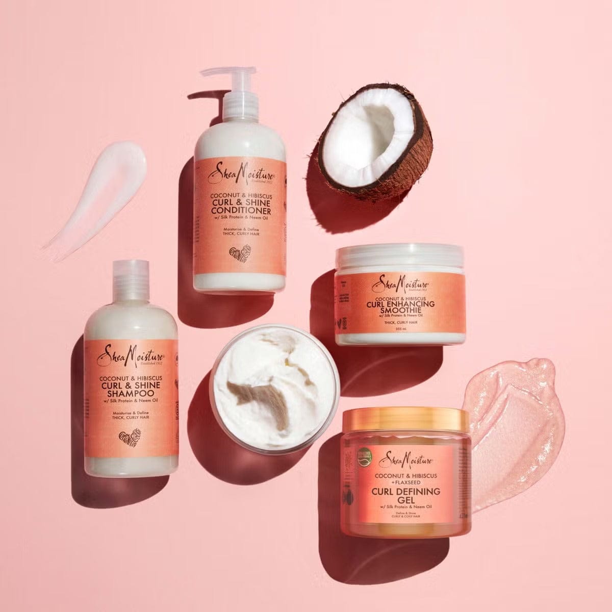 Shea Moisture - Embelisseur de boucles "Curl Enhancing Smoothie" - noix de coco & hibiscus - 340g - Shea Moisture - Ethni Beauty Market
