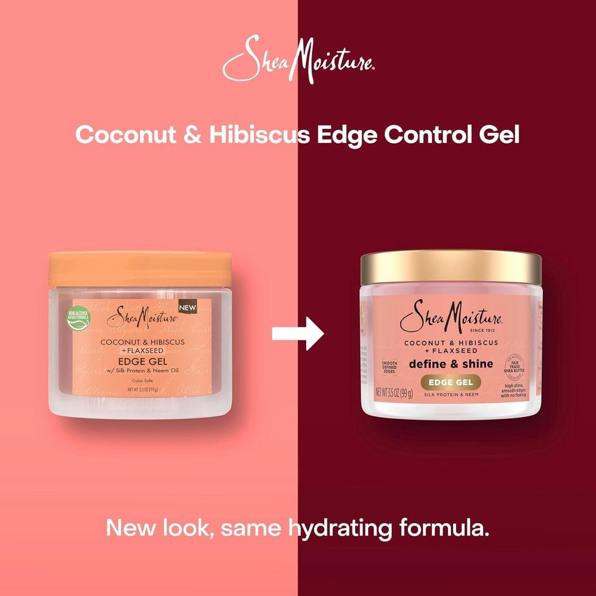 Shea Moisture - Coconut & Hibiscus - Gel capillaire "edge" - 99g - Shea Moisture - Ethni Beauty Market