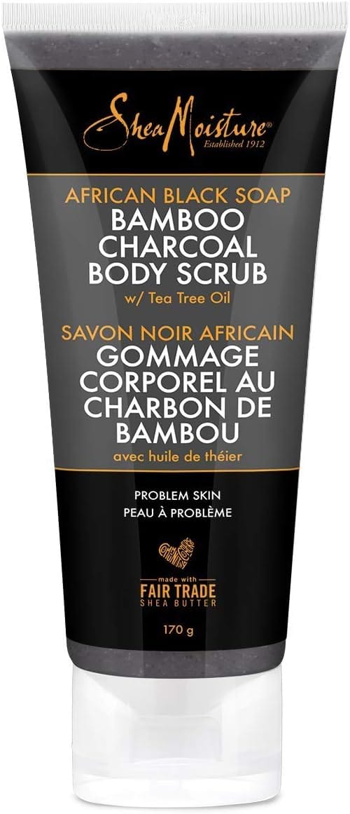 Shea Moisture - Gommage Corporel Au Charbon De Bambou Avec Savon Noir Africain Avec Huile De Théier 170G - Shea Moisture - Ethni Beauty Market