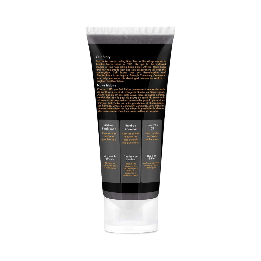Shea Moisture - Gommage Corporel Au Charbon De Bambou Avec Savon Noir Africain Avec Huile De Théier 170G - Shea Moisture - Ethni Beauty Market