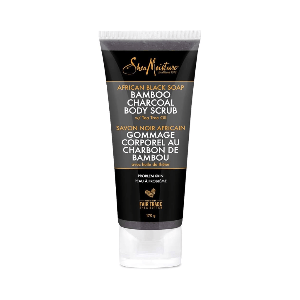 Shea Moisture - Gommage Corporel Au Charbon De Bambou Avec Savon Noir Africain Avec Huile De Théier 170G - Shea Moisture - Ethni Beauty Market