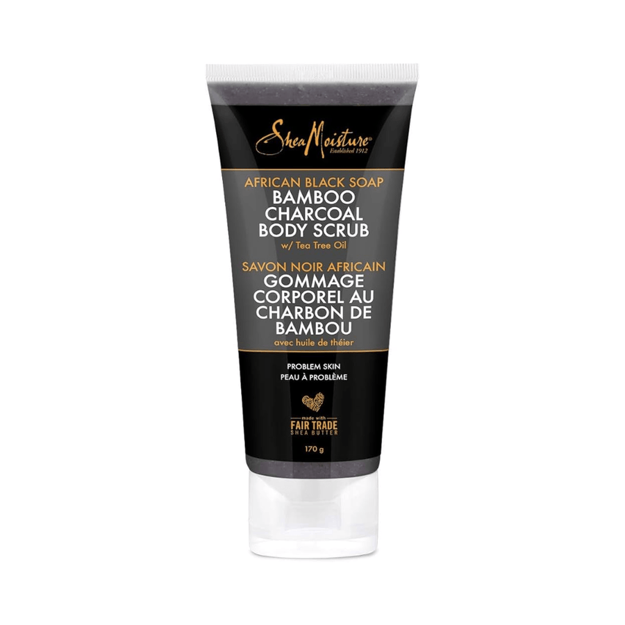 Shea Moisture - Gommage Corporel Au Charbon De Bambou Avec Savon Noir Africain Avec Huile De Théier 170G - Shea Moisture - Ethni Beauty Market