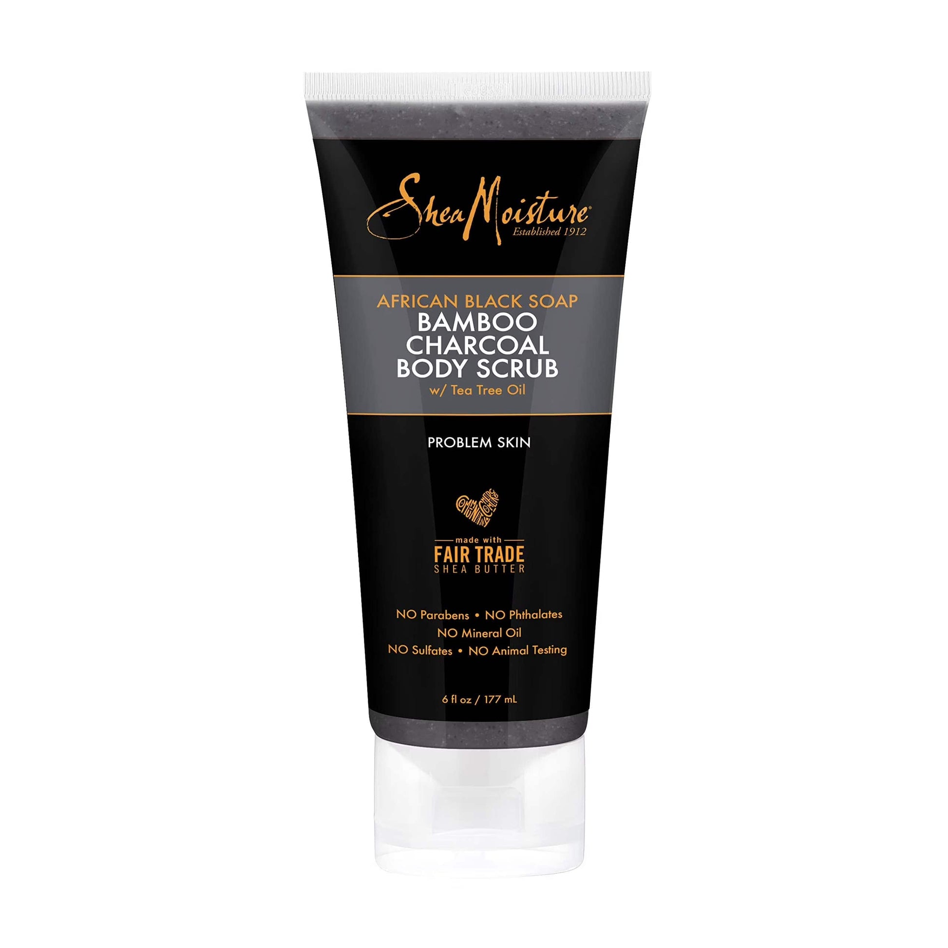 Shea Moisture — African Black Soap - Gommage Corporel au Charbon et de l'huile d'Arbre à Thé - 177g - Shea Moisture - Ethni Beauty Market