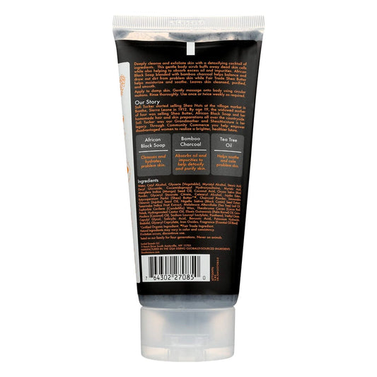 Shea Moisture - Bamboo Charcoal Body Scrub With African Black Soap With Tea Tree Oil 57gr - Shea Moisture - Ethni Beauty Market