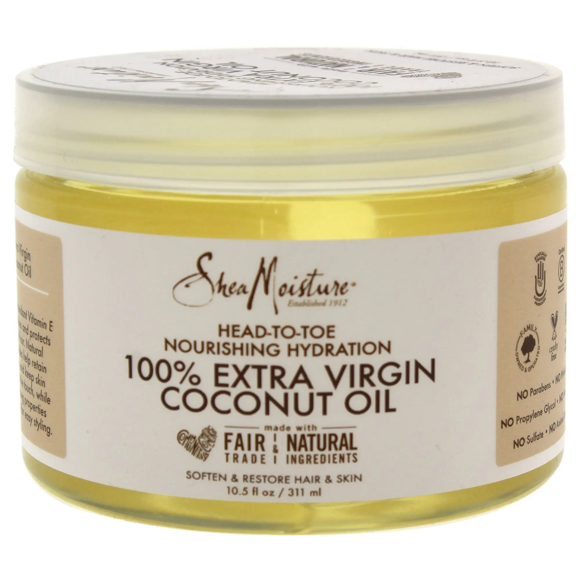 Shea Moisture - Head-To-Toe Coconut Oil Nourishing Hydration - 100% Huile De Coco Vierge - plusieurs contenances - Shea Moisture - Ethni Beauty Market